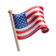 3D Waving American Flag