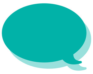 シンプルなカラーの吹き出し　丸形