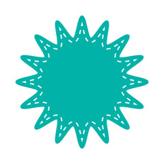 シンプルなカラーの吹き出し　丸みのあるギザギザした形