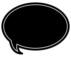 シンプルなカラーの吹き出し　丸形