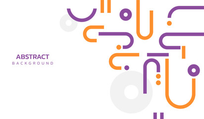 Purple and orange abstract geometric background vector illustration
