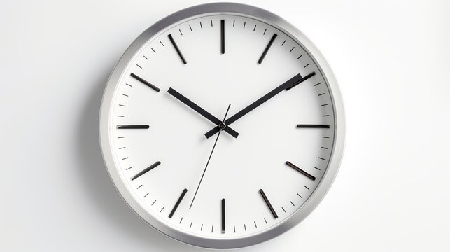 Simple white wall clock - Powered by Adobe