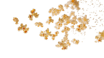 Snowflake Popcorn – Irregular Shaped Puffed Corn Kernelon transparent   background