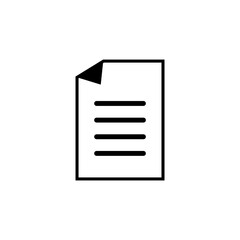 Document with text outlines placed on a blank background for illustration of written content
