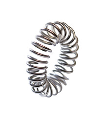 Stainless Steel Spring  on transparent  background