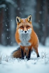 Fototapeta premium red fox vulpes