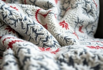 Fototapeta premium close up of a blanket on a chair