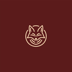 Kitsune logo in stylized, mystical and elegant silhouette.