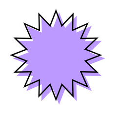 シンプルな線がずれた吹き出し　ギザギザした形