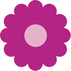 Pink Round Flower Vector