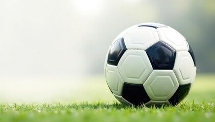 Obraz premium Close-up of pristine white football on stark white background, sport, white