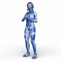 サイバーウーマン　3DCGレンダリング