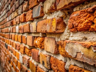 Aged Brick Wall Texture: Grunge Background with Dirt and Mortar