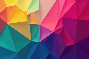 Obraz premium Geometric shapes, flawlessly interwoven, colorful backdrop, colorful, repeat pattern