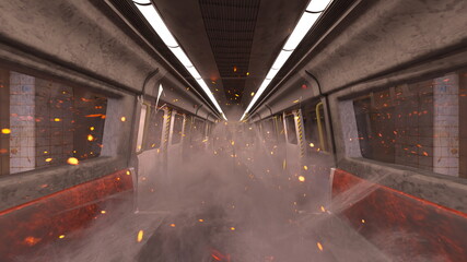 車両火災現場　3DCGレンダリング © tsuneomp