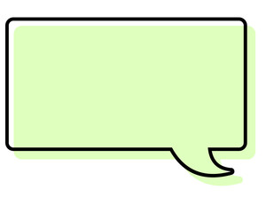 Fototapeta premium シンプルな線がずれた吹き出し 四角形