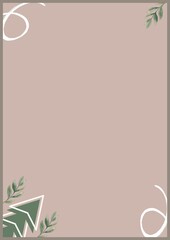 Obraz premium Vector floral frame with leaves and flowers design