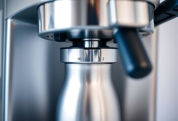 close up of a coffee maker on a table