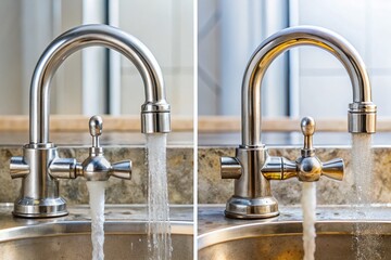 Before & After: Sparkling Clean Bathroom Faucet - Calcium Stain Removal