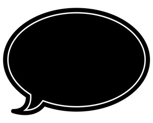 シンプルなカラーの吹き出し　丸形