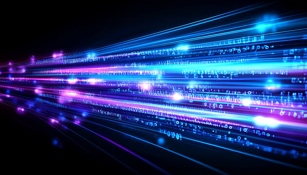 Abstract Digital Data Stream High Speed Technology Background