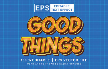 Vintage retro 3D editable text effect template	