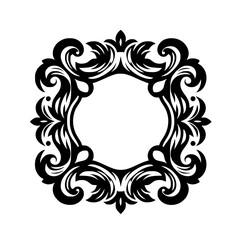 Elegant Black & White Ornamental Frame Design