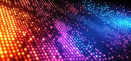 Obraz premium Abstract Colorful Light Waves: A Digital Art Piece