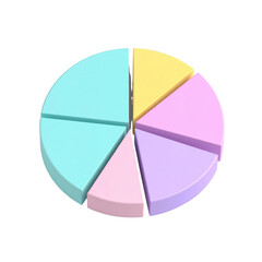 Obraz premium Colorful Pie Chart Representation for Data Analysis and Presentations