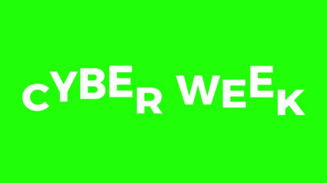 Cyber week green screen looping animation