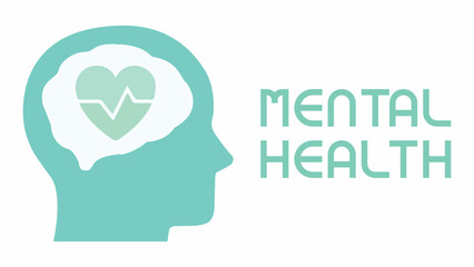 Human, healthy, heart, mind, mental health, head, brain. Therapy, intelligence, emotional, well-being, psychology, medical, psychology, science, happy. Set, icon, vector, web
