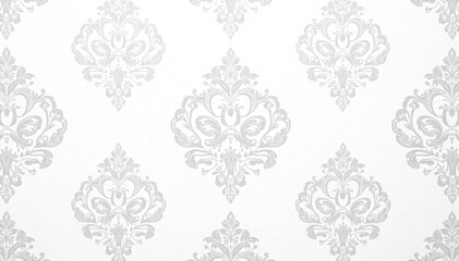 Subtle grey damask pattern on a white background , style, chic, elegant