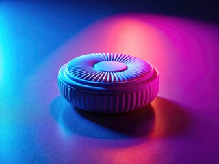 Futuristic Silicone Object Night Photography - Flat Lay Product Shot, Modern Design, High Angle View