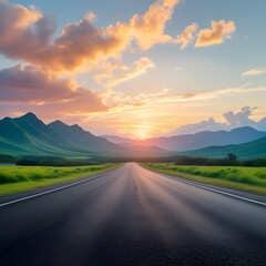 Fototapeta premium Emerald Passage into the Rising Sun