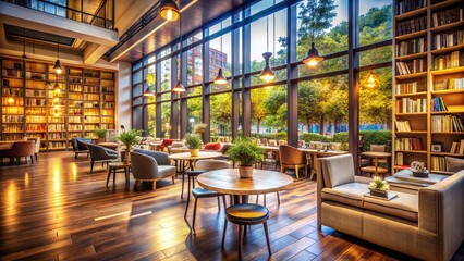 Cozy Bookstore Cafe: Social Learning & Bookish Atmosphere