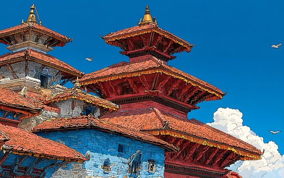 Kathmandu's Architectural Marvel: A Vibrant Day in Patan Durbar Square