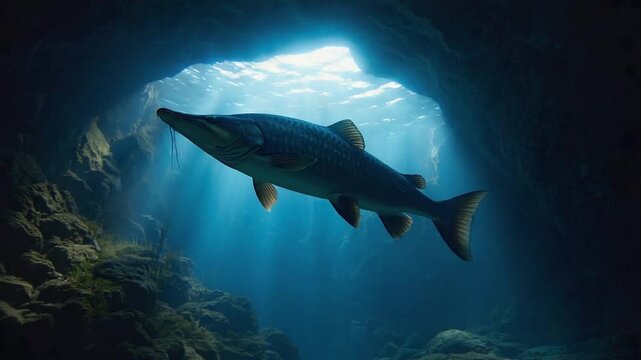 Cave Fish Underwater Sunlight Cave