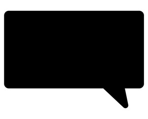 Fototapeta premium シンプルなカラーの吹き出し 四角形