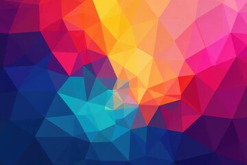 Obraz premium Abstract geometric shapes, vibrant color transitions, wallpaper, illustration, abstract