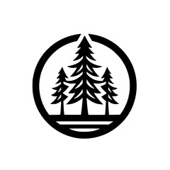 Minimalist Pine Tree Logo: Forest & Nature Emblem