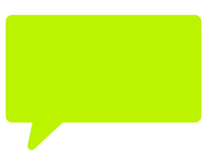 シンプルなカラーの吹き出し　四角形