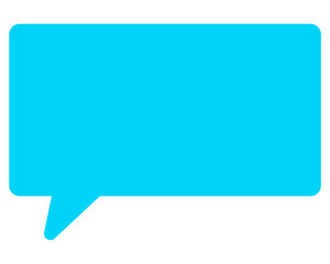 シンプルなカラーの吹き出し　四角形