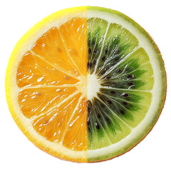 Elegant Vibrant Slice of Tropical Fruit Isolated on Transparent Background