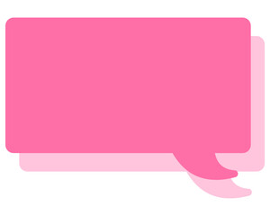 シンプルなカラーの吹き出し　四角形