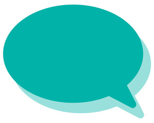 シンプルなカラーの吹き出し　丸形