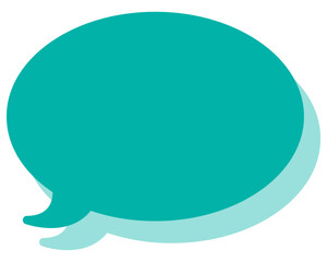 シンプルなカラーの吹き出し　丸形