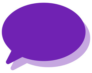 シンプルなカラーの吹き出し　丸形