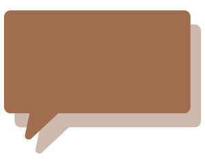 シンプルなカラーの吹き出し　四角形