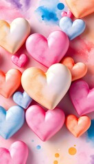 Fototapeta premium pink heart shaped candies