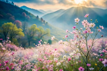 Delicate Ink Floral Pattern Landscape Photography: Nature's Artistic Texture